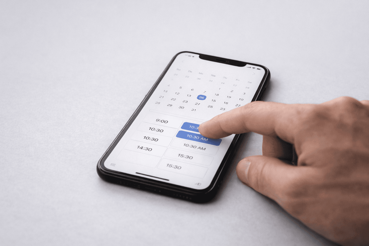 Prise de rendez-vous sur smartphone